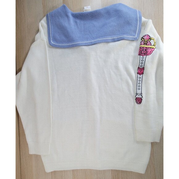 Sailor Moon Hot Topic Cardigan XL School Uniform Moon Sceptor Brooch Sweater - Picture 8 of 11